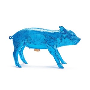 Bank In The Form Of A Pig Electric Blue